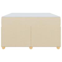 Bedframe met matras Crème 120 x 190 cm Stof - thumbnail