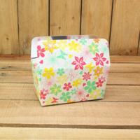 Bonbon doosjes - Chocolade doosje - Flower fantasy geel print LAAG - 24 stuks - thumbnail