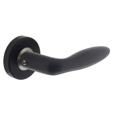 Deurkruk Jupiter op rozet mat zwart