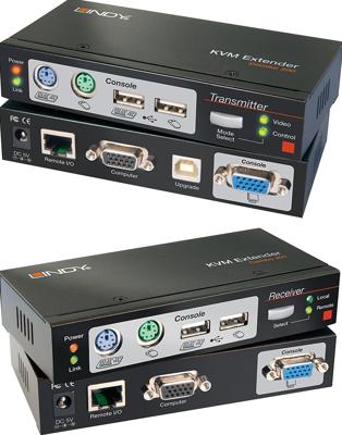 LINDY LINDY Cat.5 KVM Extender Combo 300 PS/2 Via netwerkkabel RJ45 300 m