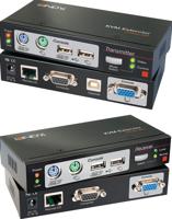 LINDY LINDY Cat.5 KVM Extender Combo 300 KVM-extender PS/2 Via netwerkkabel RJ45 300 m - thumbnail