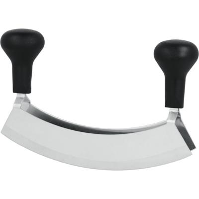 Metaltex hakmes met dubbele messen rvs/zwart