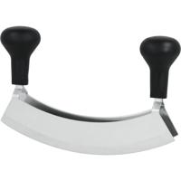 Metaltex hakmes met dubbele messen rvs/zwart - thumbnail