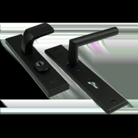 AMI Veiligheidsbeslag 251/15 Kt55 Knop 144, Deurkruk 374 Profielcilinder 55 Zwart Deurdikte 38/42 R9005Str - 739740 - thumbnail