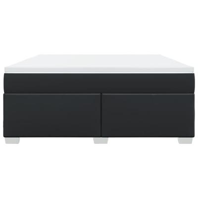 Boxspring met matras kunstleer zwart 180x200 cm - thumbnail