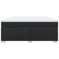 Boxspring met matras kunstleer zwart 180x200 cm - thumbnail