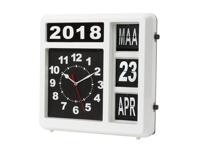 Wandklok met flipover kalender 31 x 31 cm nederlands Velleman - Velleman - thumbnail