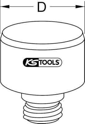 KS Tools 156.0441 Polyamide intoropzetset, 2-delig, Ø 10 mm
