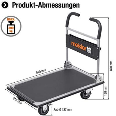 Meister 8985630 Transportwagen 91x61cm 300KG