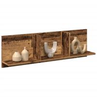 Wandkast 100x16,5x30 cm bewerkt hout oud houtkleurig - thumbnail