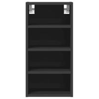 Hangkast 30x29,5x60 cm bewerkt hout zwart - thumbnail