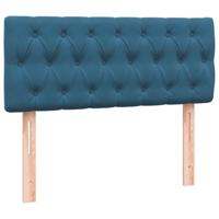 Boxspring met matras fluweel donkerblauw 120x210 cm - thumbnail