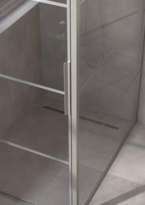 Saqu Devine industriële douchecabine met draaideur incl. antikalk 90x100x210 cm geborsteld grijs