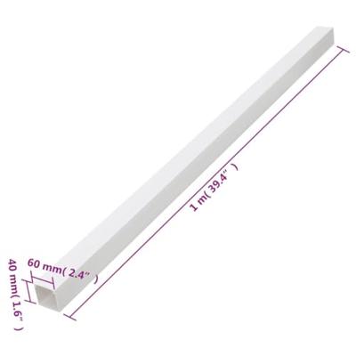 VidaXL Kabelgoot 60x40 mm 10 m pvc VidaXL Kabelgoot 60x40 mm 10 m pvc
