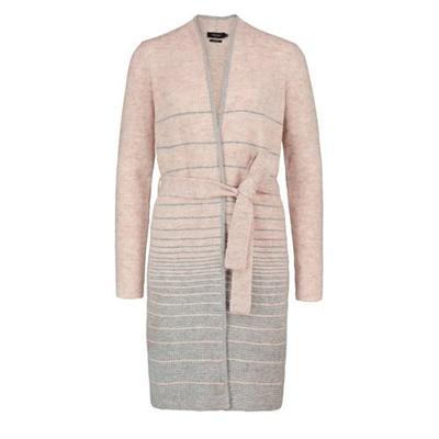 Claudia Sträter vest met all over print en ceintuur beige