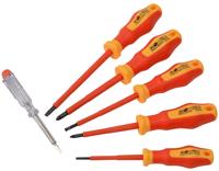 Brüder Mannesmann Schroevendraaierset VDE 6-delig Plat, Kruiskop Phillips - thumbnail