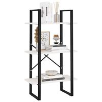 VidaXL Opbergrek 60x30x105 cm massief grenenhout wit - thumbnail