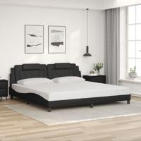 Bedframe "Viana" zonder matras kunstleer zwart 200x200 cm - thumbnail