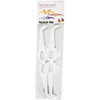Creativ Company Brillen, h: 4,5-10 cm, l: 32 cm, 230 gr, wit, 16 stuk/ 1 doos - thumbnail