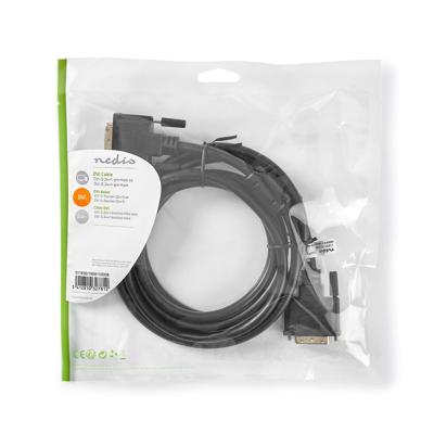 Nedis DVI-Kabel | DVI-D 24+1-Pins Male | DVI-D 24+1-Pins Male | 2 m | 1 stuks - CCGP32001BK20 CCGP32001BK20