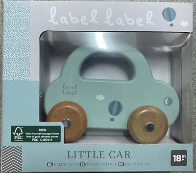 Label Label Kleine auto blauw