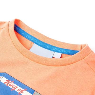 Kindershirt met korte mouwen 128 neonoranje Kindershirt met korte mouwen 128 neonoranje