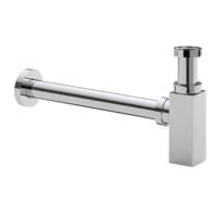 BWS Bekersifon Luxe Vierkant 5/4" Chroom (Inclusief Muurbuis En Rozet) - thumbnail