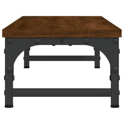 VidaXL Monitorstandaard 85x23x15,5 cm bewerkt hout bruin eikenkleur