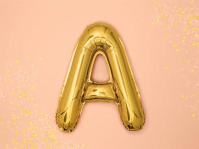 Folieballon Goud Letter &apos;A&apos; - 35cm