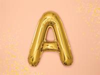 Folieballon Goud Letter &apos;A&apos; - 35cm - thumbnail