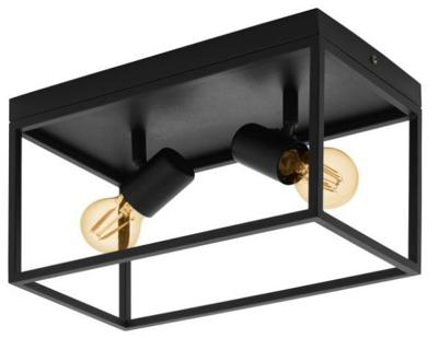 Eglo Zwarte plafondlampSilentina 2-lichts - 98332