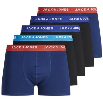5-pack jongens boxershorts - Surf the web - Katoenen jongens onderbroeken - Blauw en zwart