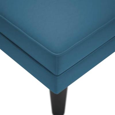 Chaise longue met kussen en rechterarmleuning fluweel blauw