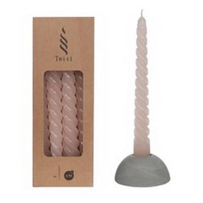 Twisted Candles Set 4 st. White Pink Buitengewoon de Boet - Buitengewoon de boet