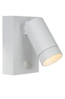 Lucide TAYLOR - Wandspot / Wandlamp Binnen/Buiten - 1xGU10 - IP54 - Bewegingssensor - Wit - thumbnail