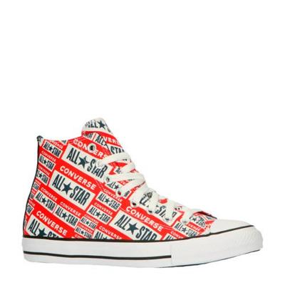 Converse Chuck Taylor All Star Hi sneakers met logoprint rood Converse Chuck Taylor All Star Hi sneakers met logoprint rood