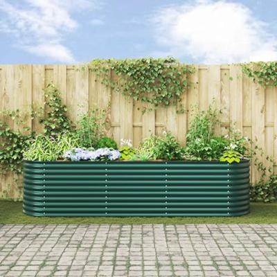 VidaXL Verhoogd bed groen 320 x 80 x 81 cm staal VidaXL Verhoogd bed groen 320 x 80 x 81 cm staal