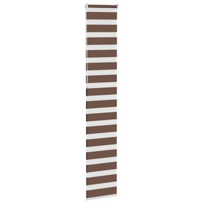 VidaXL Zebra rolgordijn 40x230 cm stofbreedte 35,9 cm polyester bruin VidaXL Zebra rolgordijn 40x230 cm stofbreedte 35,9 cm polyester bruin