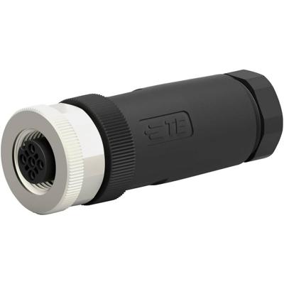 TE Connectivity T4110002041-000 Sensor/actuator connector, niet geassembleerd M12 Aantal polen (sensoren): 4 Bus, recht 1 stuk(s)