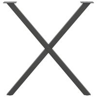 Eettafelpoten 2 st X-vormig 70x(72-73) cm staal antraciet - thumbnail