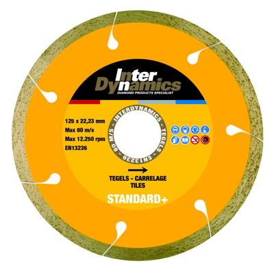 Inter Dynamics Diamantzaag Tegel Standard+ 200x25,4mm - 307201 Inter Dynamics Diamantzaag Tegel Standard+ 200x25,4mm - 307201
