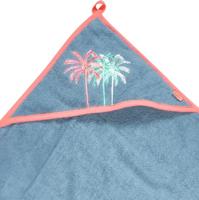 Playshoes badcape Palmbomen jeansblauw-75 x 75 cm - thumbnail