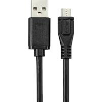 Renkforce USB-kabel USB 2.0 USB-A stekker, USB-micro-B stekker 2.00 m Zwart Met anti-microbacterieel oppervlak RF-4716836 - thumbnail