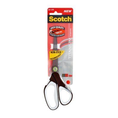 Scotch schaar Titan Non-stick, ft 20 cm, rechts, scherpe punt, titanium, zwart, blister van 1 stuk