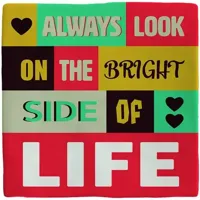 Plenty Gifts tegeltje keramiek bight side of life 10x10cm multi - thumbnail