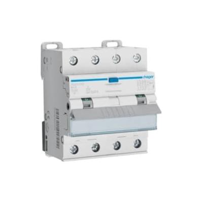 Hager ADX466D Aardlekschakelaar/zekeringautomaat 4-polig 16 A 0.03 A 400 V Hager ADX466D Aardlekschakelaar/zekeringautomaat 4-polig 16 A 0.03 A 400 V