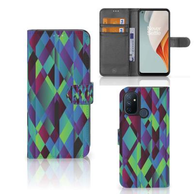 OnePlus Nord N100 | Book Case | Abstract Green Blue OnePlus Nord N100 | Book Case | Abstract Green Blue