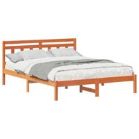 Bedframe met hoofdeinde Bruin Massief grenenhout - thumbnail