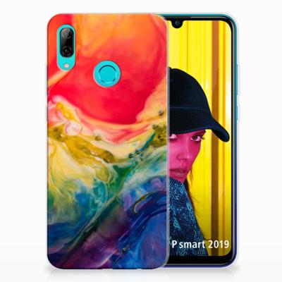 Smartphone hoesje Huawei P Smart 2019 Watercolor Dark