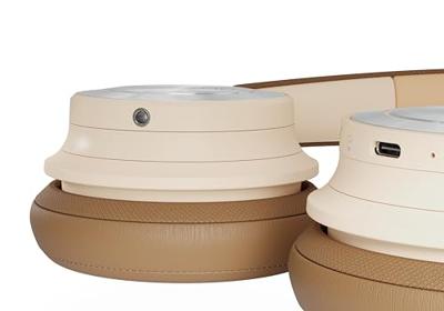 DALI IO-8 over-the-ear draadloze/bekabelde hifi-hoofdtelefoon met ANC, Bluetooth AptX en gepatenteerde SMC-drivertechnologie, 35 uur batterijduur (karamelwit)